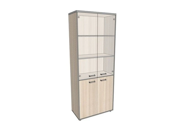 Shelf with glass, tall, wide 776*402*1980 mm ASUS-3