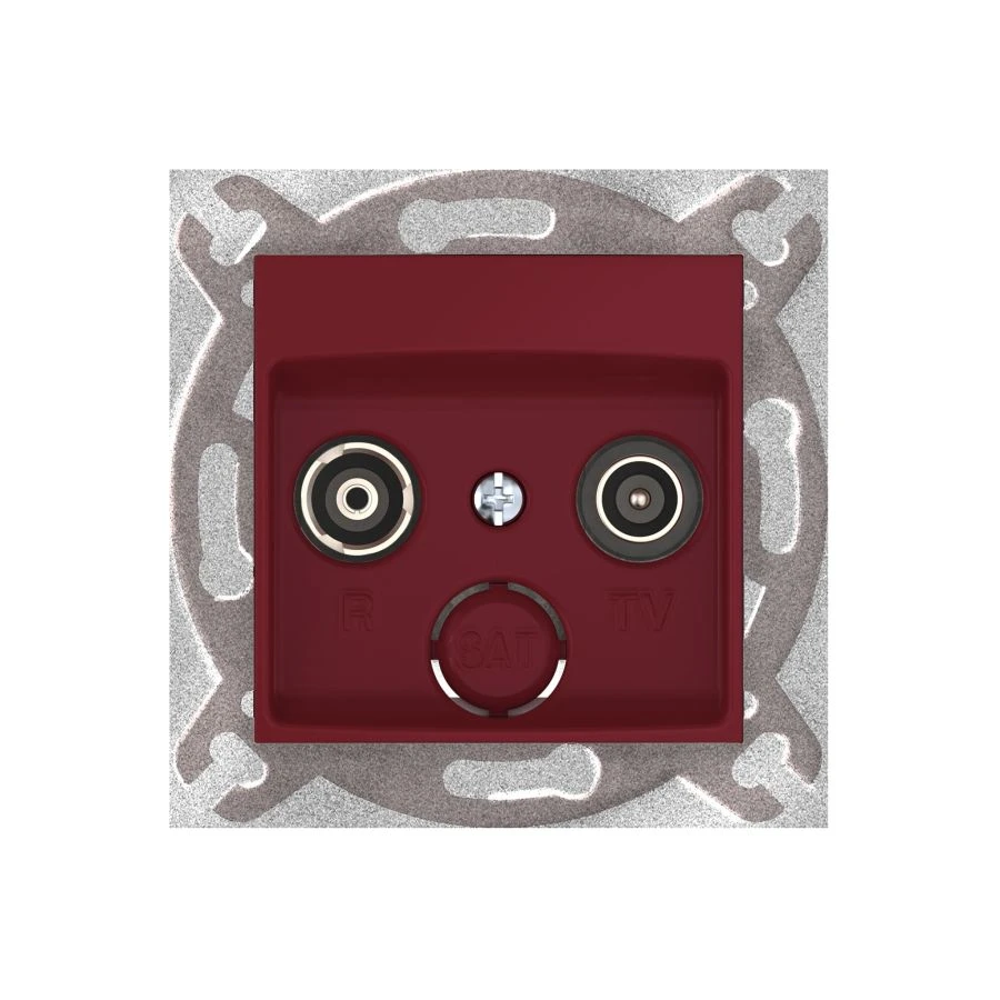 CADUCEUS ALING PRESTIGE Flush-mounted TV/FM antenna socket, maroon, Art. 6012Z.3 (mechanism)