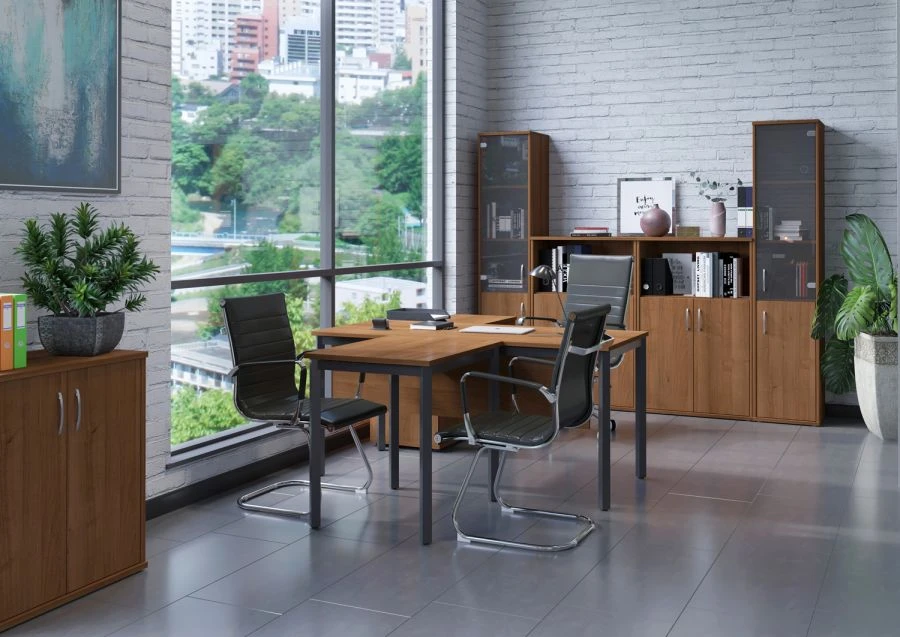 Metal-framed tables of Slim series