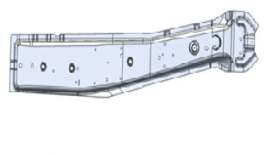 Right-hand tailgate rack A9606415710
