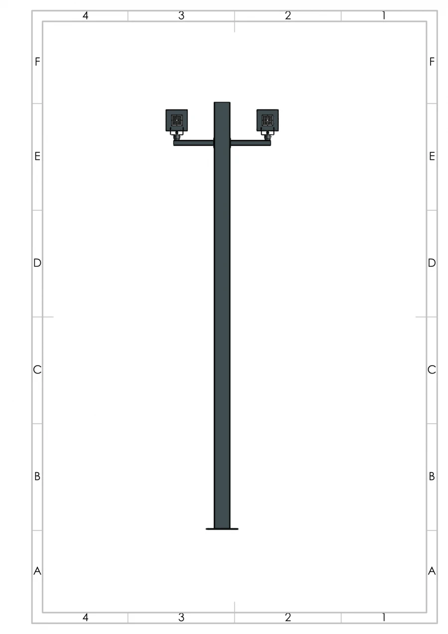 Outdoor steel lighting supports OTKVPf 150-6,0