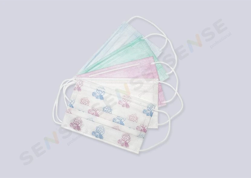 Medical disposable masks "Children's" 12,0 cm x 9,0 cm, three-layer, on elastic bands 50 pcs.
