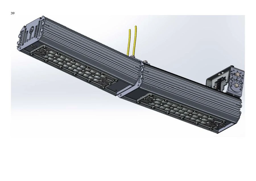 LED luminaire "Industrial Design MTM IoT" series CUBIC 80 Two modules End connection - 5 degrees Mounting 42mm X