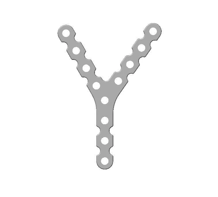 Shaped Y-shaped plate, article no. 93.18.XXX