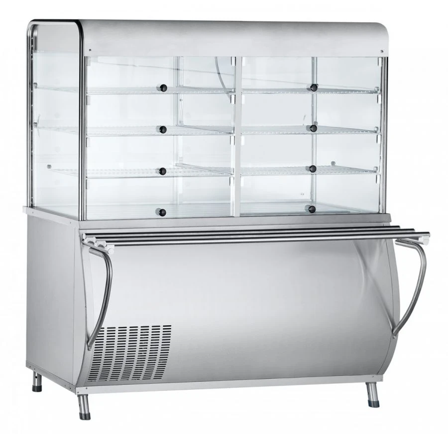 Refrigerated high-temperature display counter with a refrigerated chamber PVV(H)-70M-S-OC