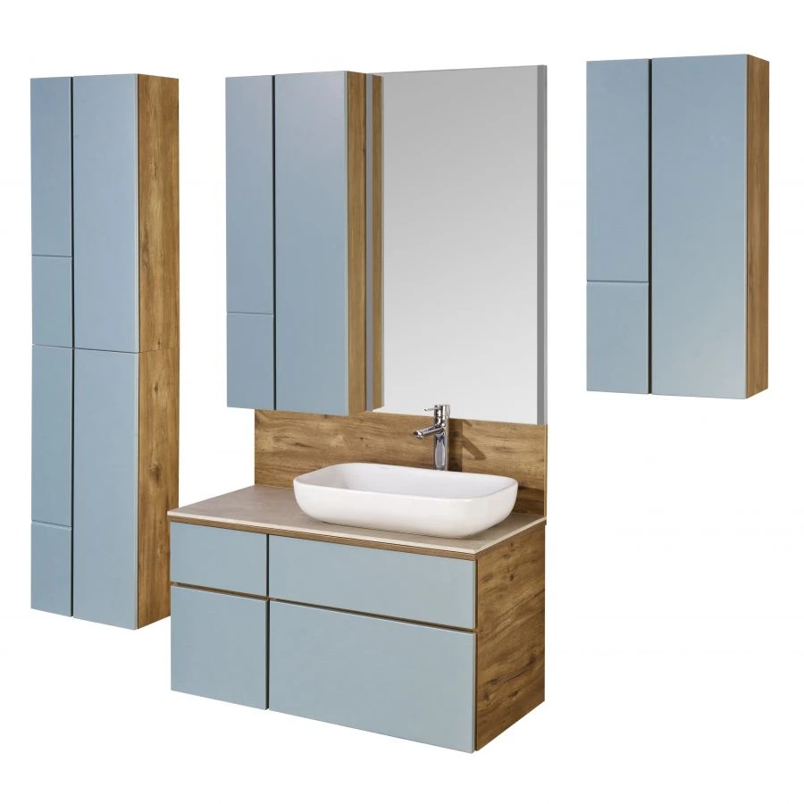 Cabinet under sink Aquaton Michelle 100 rustic oak, fjord 1A244101MIX301.A244.1.01M.IX3.0
