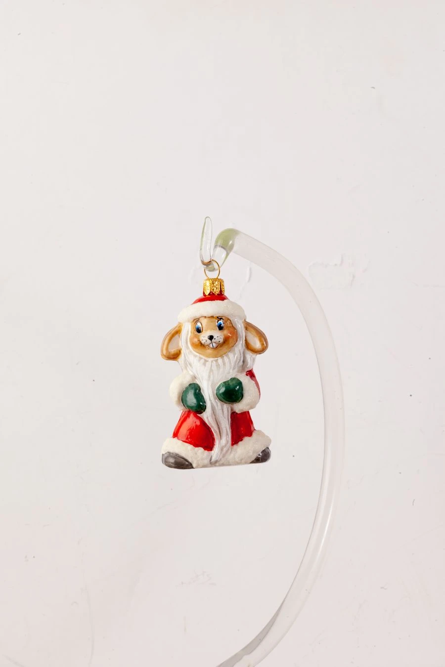 Licence Christmas tree toy made of glass "Father Frost Hare"