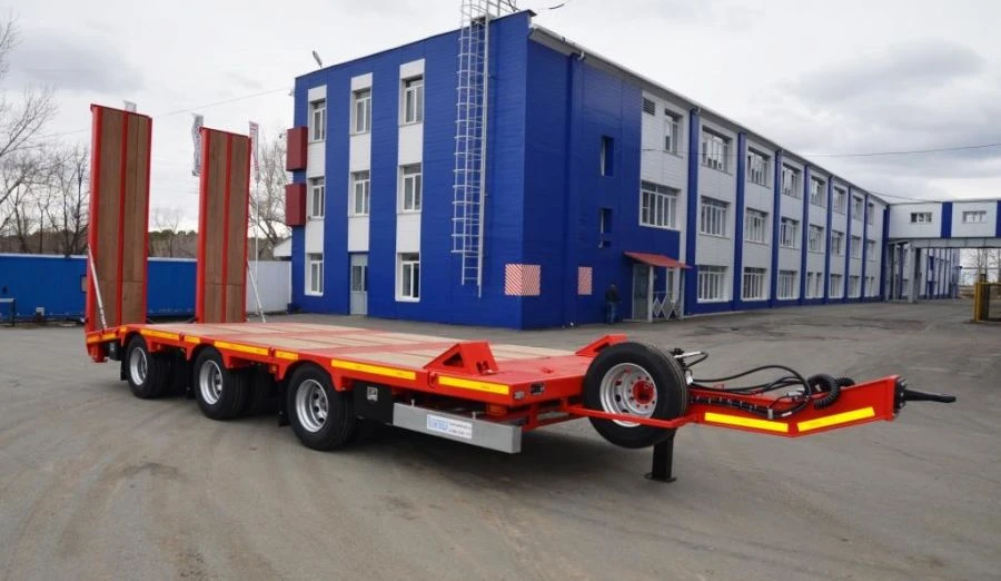 Polytrans trailer 84289-0000070. In version: platform with loading platform, with ladders, on pneumatic suspension. Without hydr