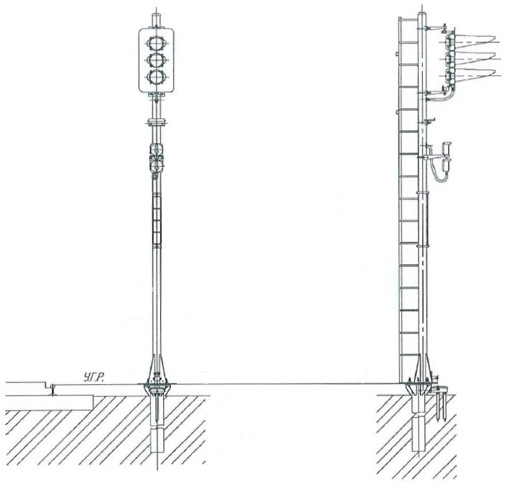 Railway mast traffic lights TU 32 ELT 046-13