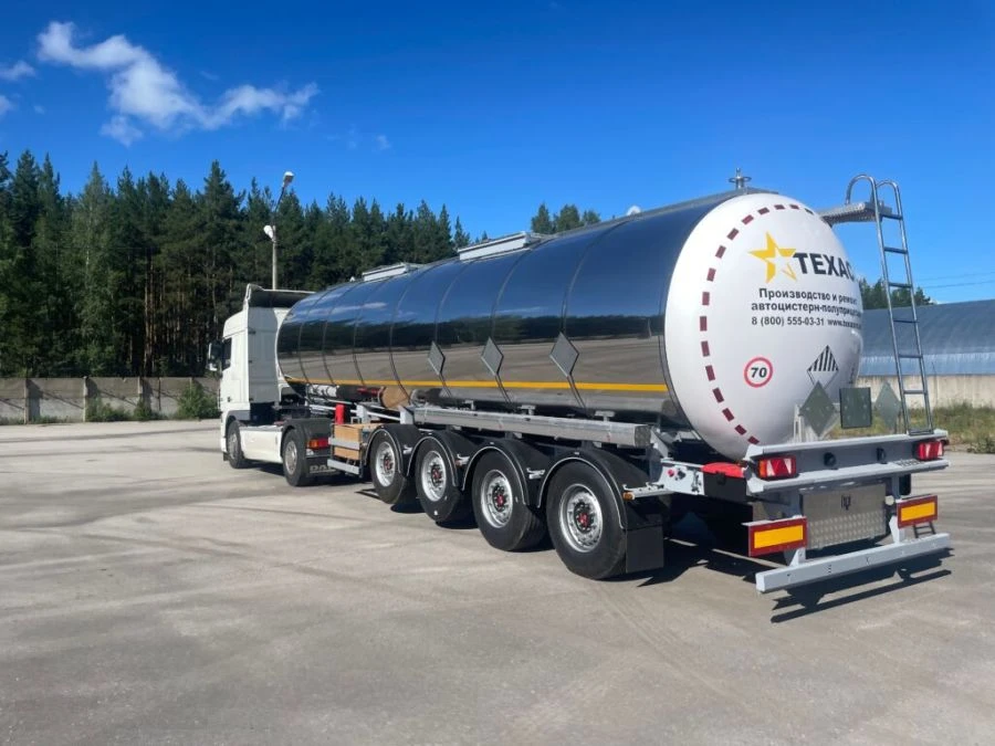 Semi-trailer-tanker model 9751H6 for transport and temporary storage of food liquids (4-axle)