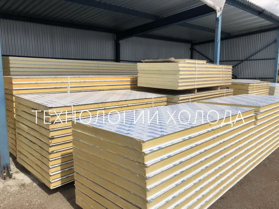 Sandwich-panels metal three-layer wall panels with polyurethane foam insulation