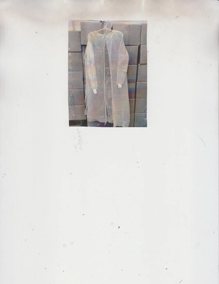 Disposable surgical gown, sterile laminated, density 25-60 g/m2, sleeve cuff, size 54-56, colour white