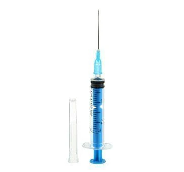 Injection syringe for single use, three-detailed, sterile type "Luer", with needle, in version - 18B "Luer". with needle, in ver