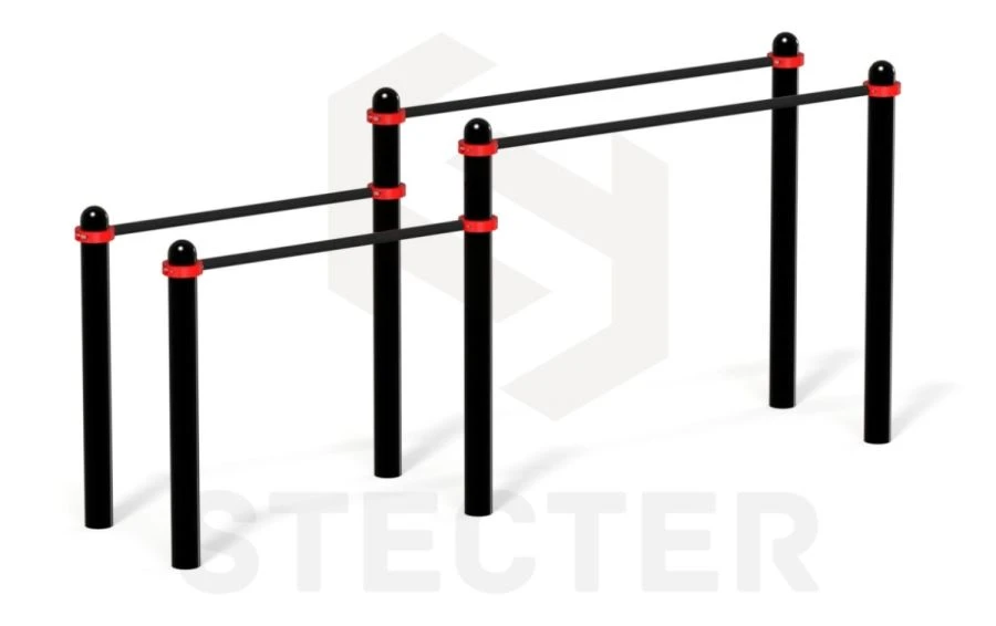 Double uneven-height uneven bars