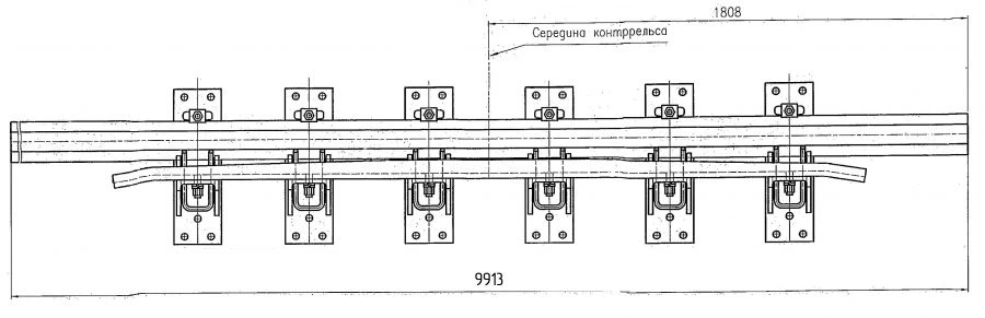 Cross rail with counter rail of the project 2690.08.030