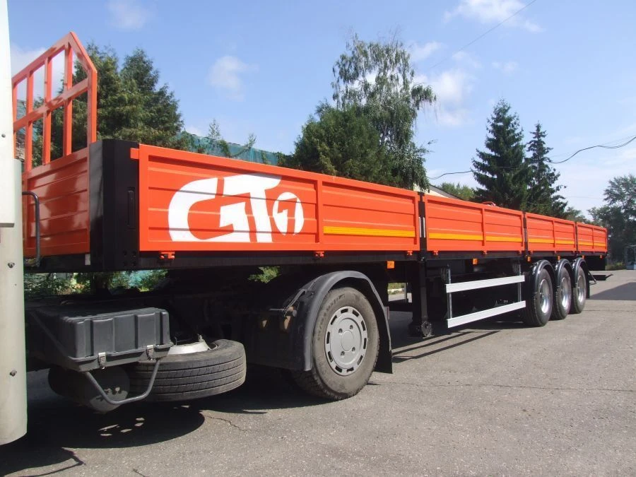 Flatbed semi-trailer PB-3, type PR3, modification 92293-0000010-06. Axial unit AGOS-3-GT7-00.00.000-01