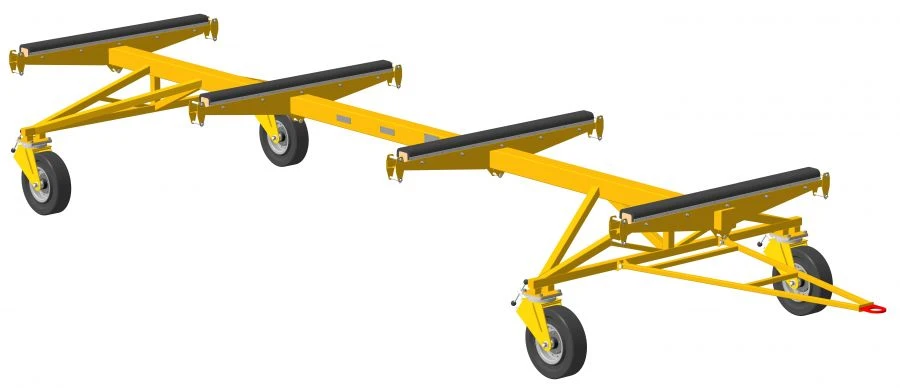 Trolley for transporting long structures