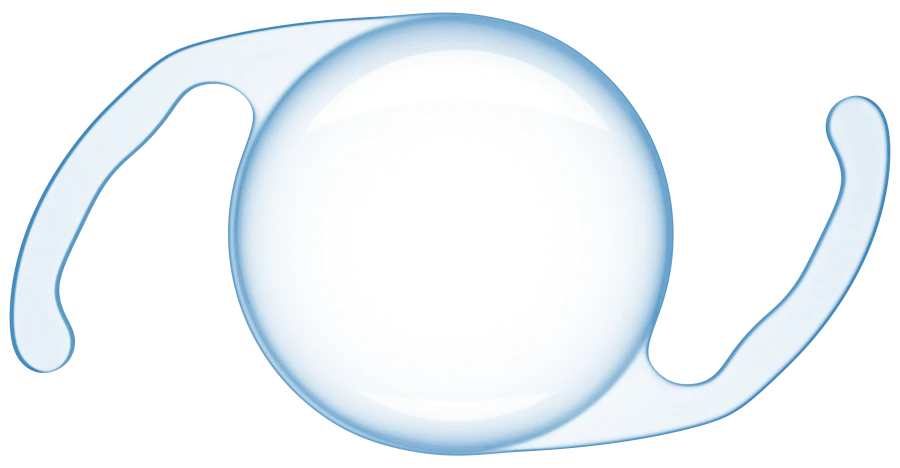 Polymer elastic intraocular lens with open haptic part MIOL-2