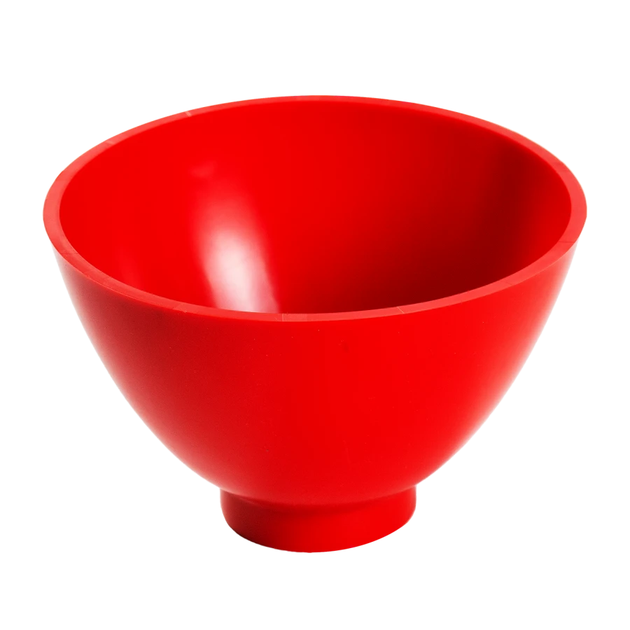 Bowl CRZ-400 - "Celite" elastic dental elastic bowl for plaster mixing, colour red