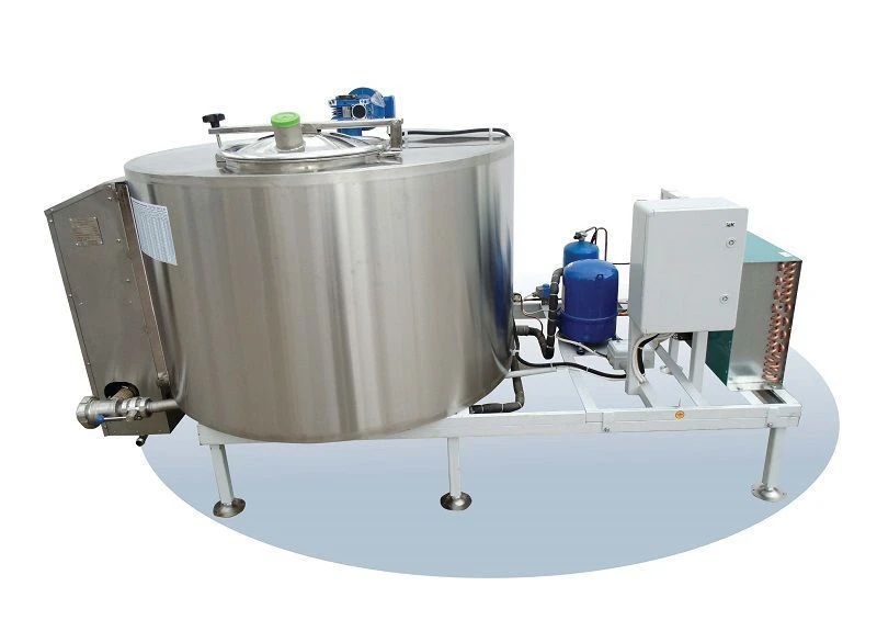Installation for milk cooling Cold Vessel Vertical series of closed type. Main parts and units: control cabinet; tank volume