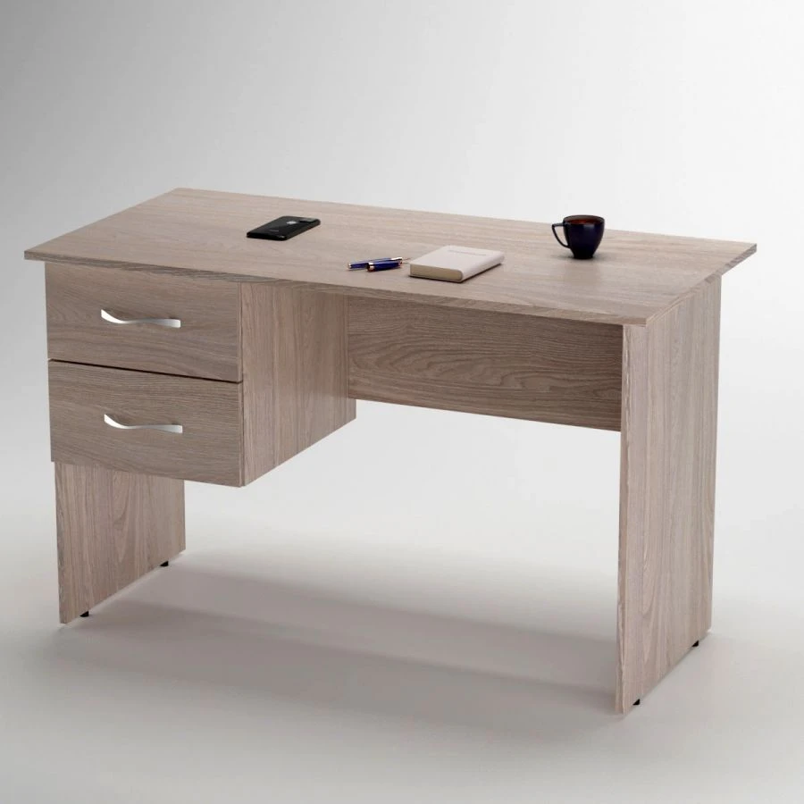 Straight table with two drawers