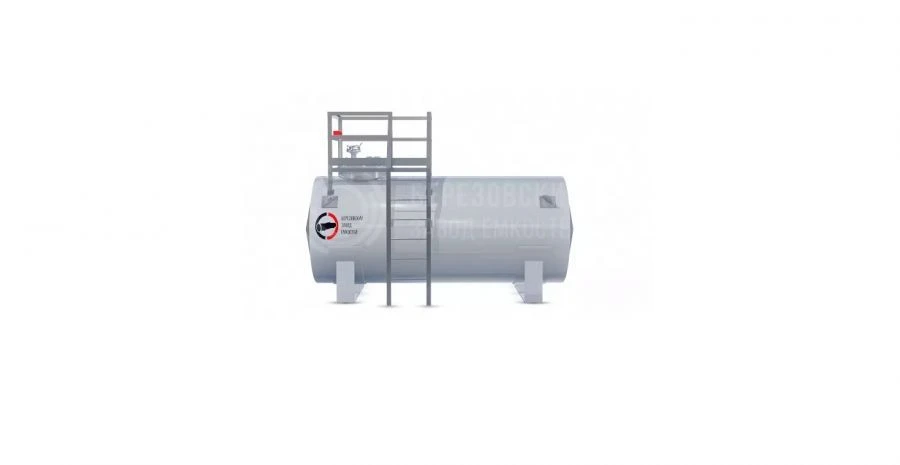 Horizontal steel above-ground tank with the volume of 15 m3 type WGSN-15