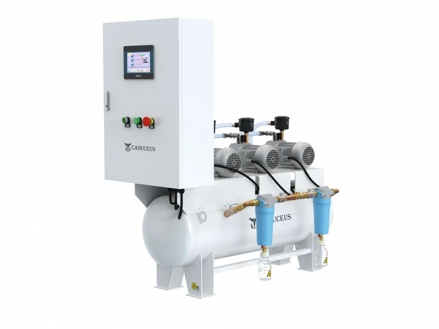 Vacuum station CADUCEUS VAC 3/8 D, 0.37 kW, 8 m3/hour, -0.04-0.9 MPa