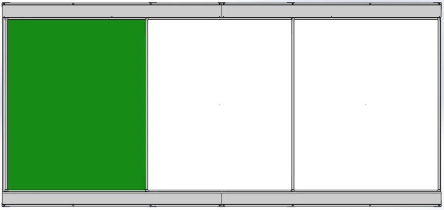 Rail system of sliding classroom magnetic marker and chalk boards "Expert"