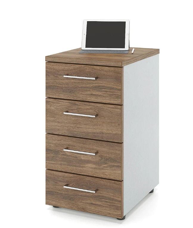 ZAMM 4 drawer sideboard without lock, on adjustable legs