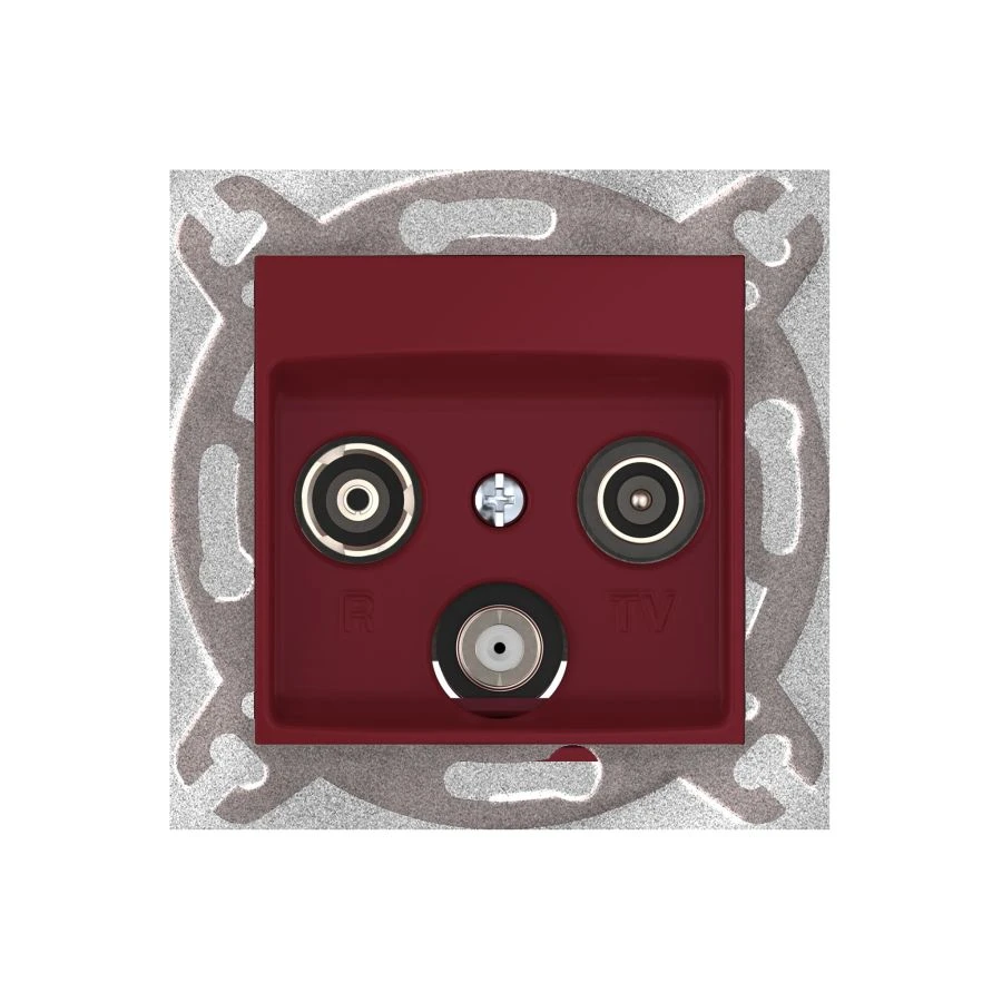 CADUCEUS ALING PRESTIGE Flush-mounted aerial TV/FM/SAT socket, maroon, Art. 6012S.3 (mechanism)