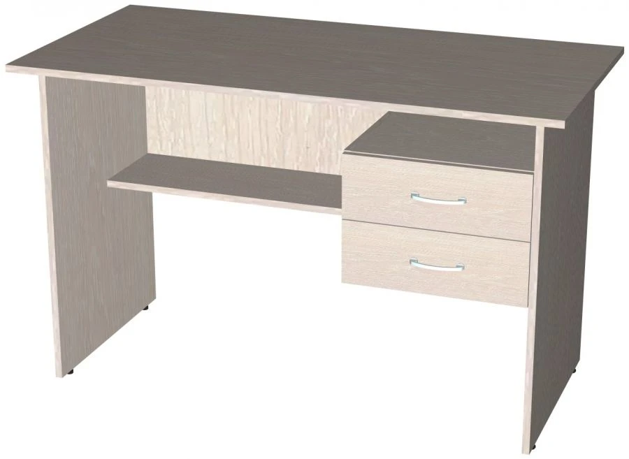 Desk with hanging right side table with 2 drawers 1200x600x750 mm LDFB 16mm
