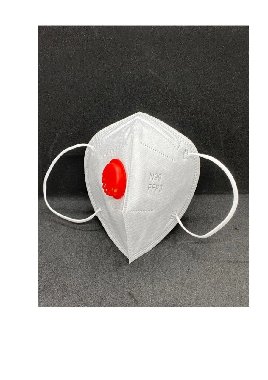 Non-woven disposable respirator, protection class N99/FFP3 with valve