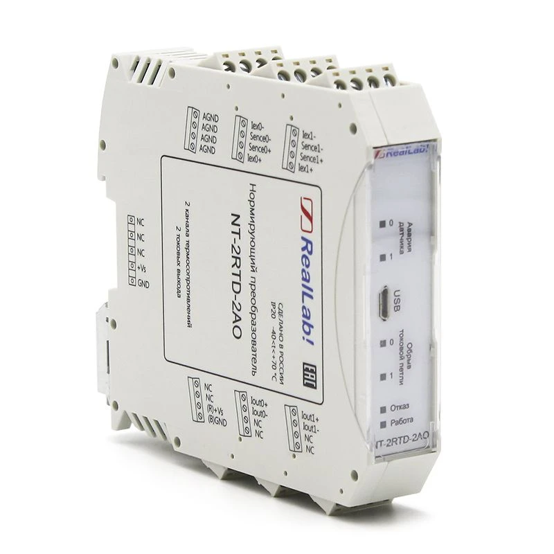 NT-2RTD-2AO Thermocouple signal conditioning converter