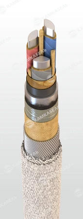 Power cable with aluminium conductors with impregnated paper insulation, for voltage 3, 6, 10 kV of AAPlShng grade according to