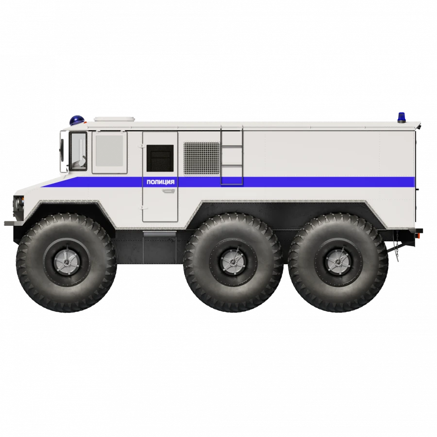 Burlak snowmobile for transporting suspects and accused persons. Model 02.009
