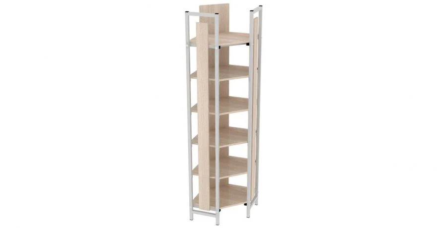 Library corner shelving unit 500x500x1910mm (WxHxH)