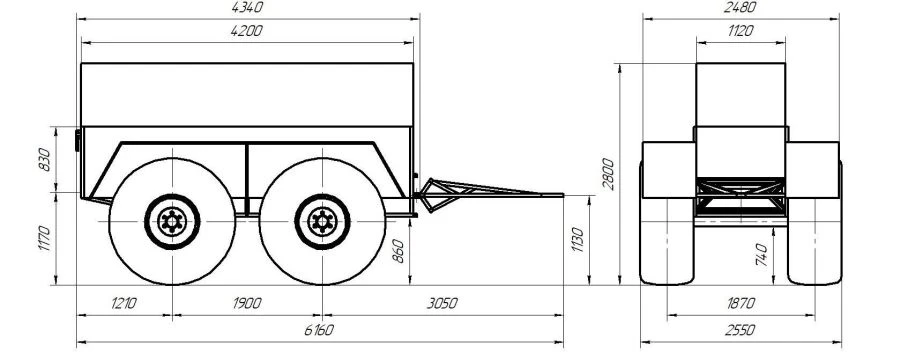 Trailer to snowmobiler "Predator" P24-260