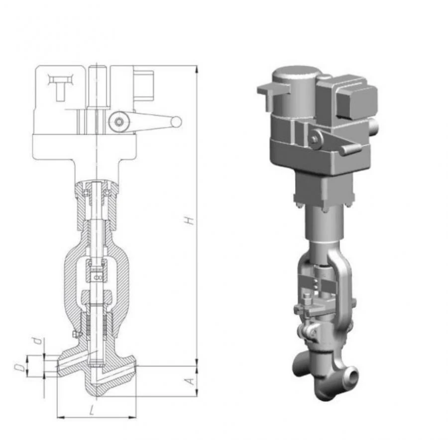 Shut-off valve 1055-32-EN TU 37-022-05015348-98
