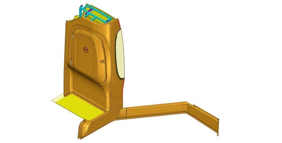 Driver's side partition upholstery model 529265-7800010-03 SB