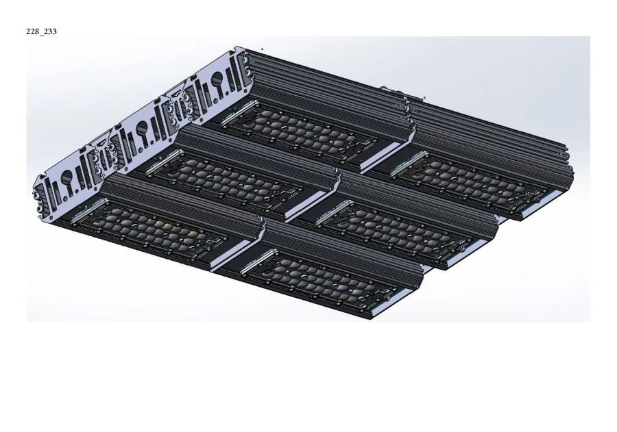 LED luminaire "Industrial Design MTM IoT" series CUBIC 260 Six modules Connection from the ends - 2 pcs - 180 degrees Connected