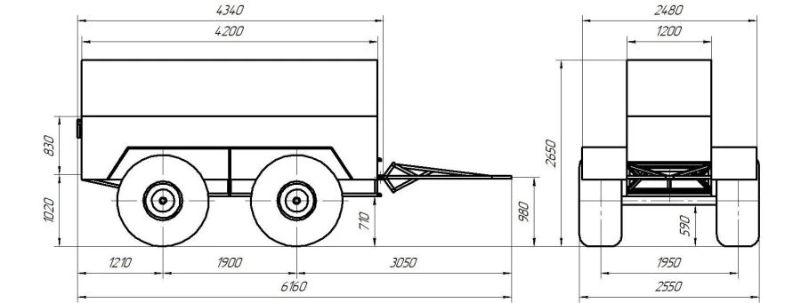 Trailer to snowmobiler "Predator" P24-230