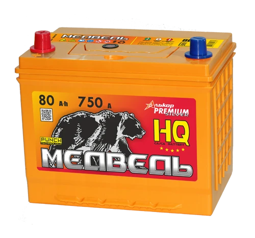 Lead battery for starting piston engines 6ST-80VLA Asia 105D26 "Bear"