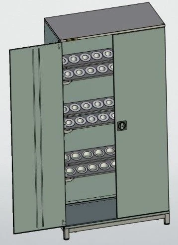 Mandrel storage cupboard