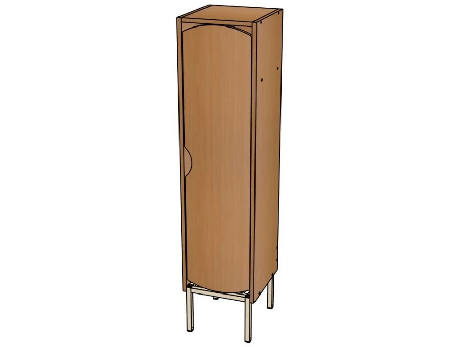 Metal-framed 1-section cupboard with shaped doors / SD03