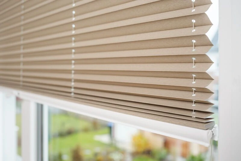 Plissé curtains