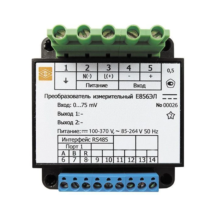 Measuring converter of direct current and voltage, alternating current and voltage: version E856EL