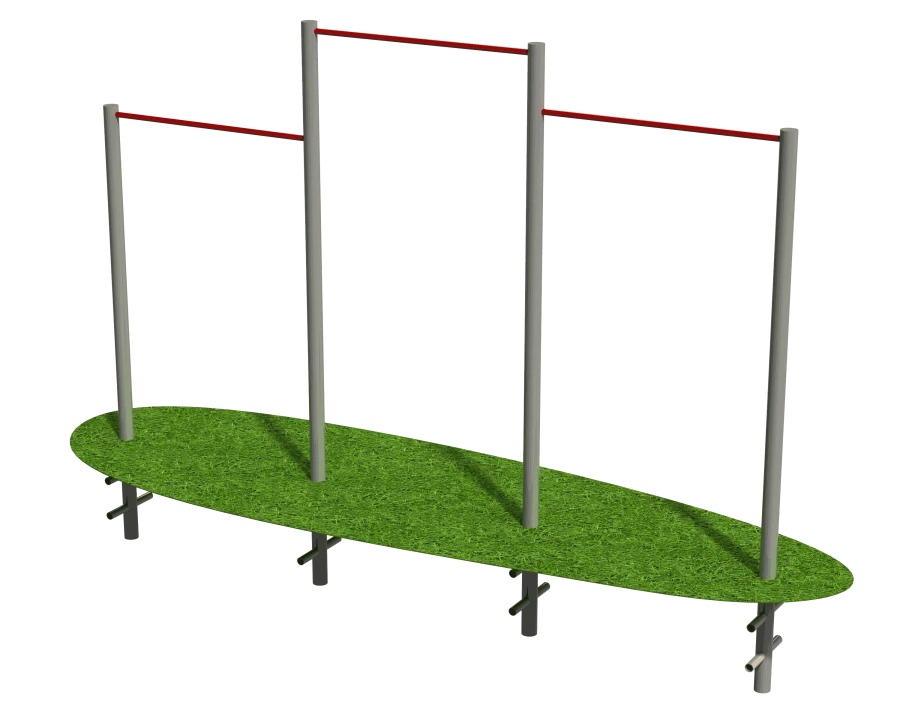 Stationary outdoor fitness equipment SV-038 Trestle bar, three-level