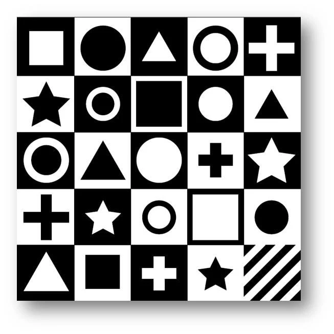 Playing field "Black and white figures"(75x75cm)