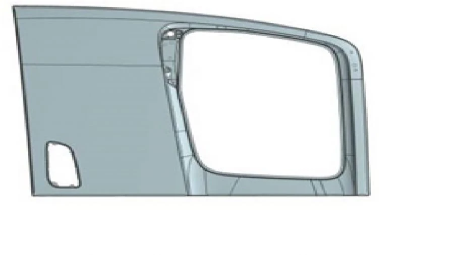 Exterior door panel left - version part A9607227009