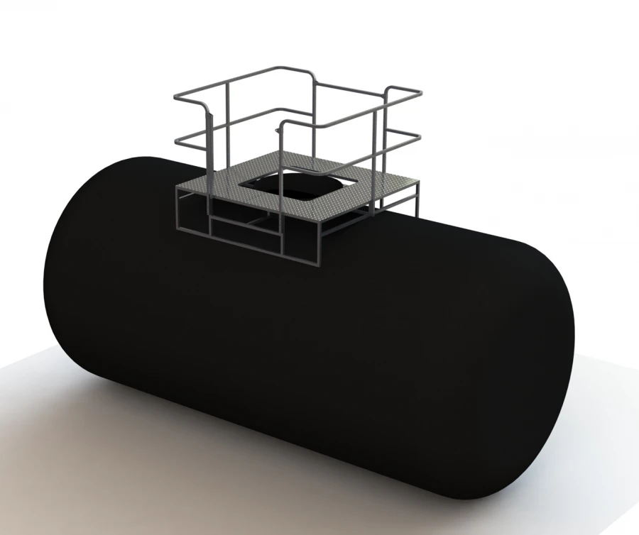 Aluminium platform for tankers service PSA-V-200